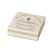 Rustieke Sourdough Bakkerij Logo Hout Rubberstempel (Stempel)