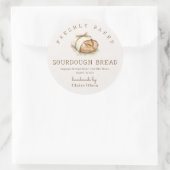 Rustieke Sourdough Ingrediënten Ronde Sticker (Tas)