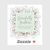 Rustieke Southern Cotton Boll Flowers Boutique Log Sticker (Vel)