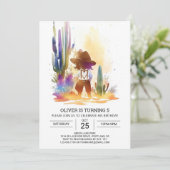 Rustieke Southern Cowboy Verjaardag Kaart (Staand voorkant)