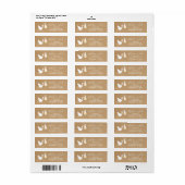 Rustieke speciale bezorging ooievaar retouradres etiket (Full Sheet)