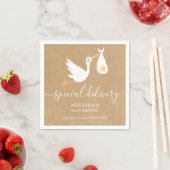 Rustieke speciale levering Stork Star Baby shower Servet (Insitu)