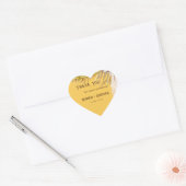 Rustieke Spice Mosterd Zonnebloem Bridal Hart Sticker (Envelop)