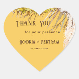 Rustieke Spice Mosterd Zonnebloem Bridal Hart Sticker