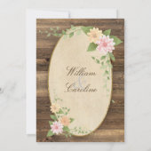 Rustieke Spring Flower Wedding Invitation Kaart (Achterkant)