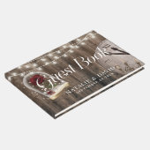 Rustieke Sprookje Roos Glazen Dome Bruiloft Gastenboek (Hoek)