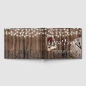 Rustieke Sprookje Roos Glazen Dome Bruiloft Gastenboek (Volledig)