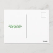 Rustieke St. Patrick's Day Shamrock-viering Briefkaart (Achterkant)