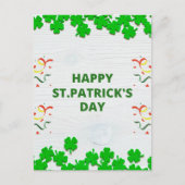 Rustieke St. Patrick's Day Shamrock-viering Briefkaart (Voorkant)
