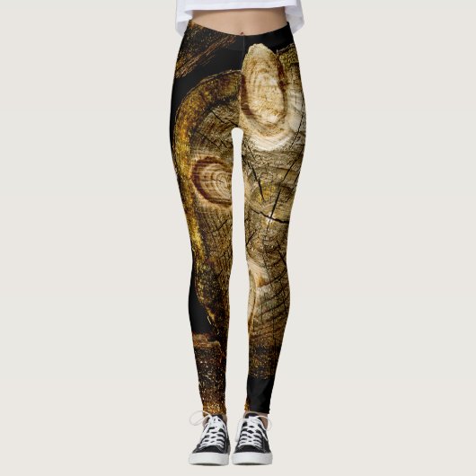 Rustieke stam rol leggings (Voorkant)