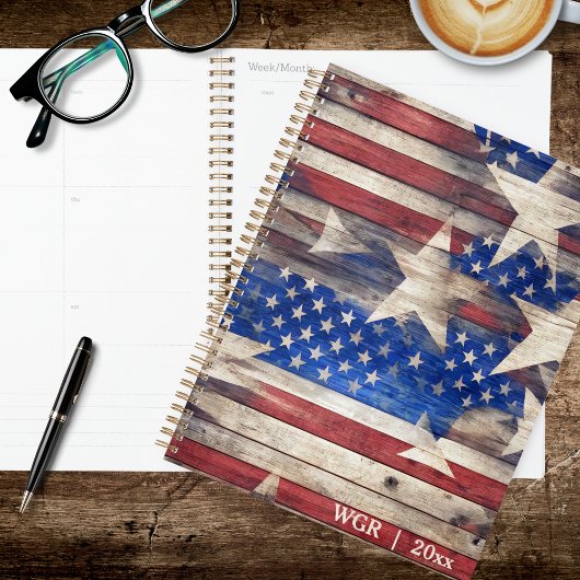 Rustieke Stars and Stripes Planner