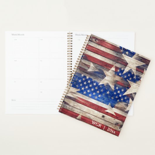 Rustieke Stars and Stripes Planner (Display)