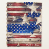 Rustieke Stars and Stripes Planner (Voorkant)