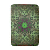 Rustieke Steampunk Boheemse bos groene mandala Badmat (Voorkant Verticaal)