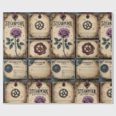 Rustieke Steampunk Rozen Inpakpapier (Vlak)