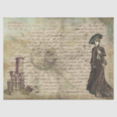  rustieke Steampunk Sun Lady Decoupage Tissuepapier (Voorkant)