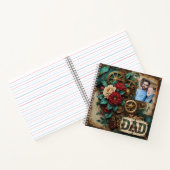 Rustieke Steampunk Vaderdag Gearwork Design Notitieboek (Binnen)