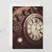 Rustieke Steampunk Verjaardagsuitnodiging Kaart (Achterkant)