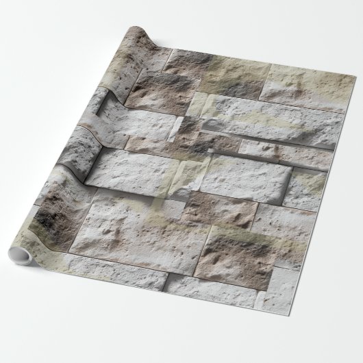 Rustieke Steen Travertine Achterwand  Cadeaupapier (Uitgerold)