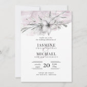 rustieke stencil botanische elegante bruiloft kaart (Voorkant)