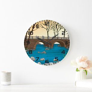 Rustieke stenen brug over de Natuur Grote Klok