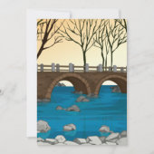 Rustieke stenen brug over de Natuur Kaart (Voorkant)