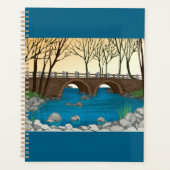 Rustieke stenen brug over de Natuur Planner (Voorkant)