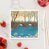 Rustieke stenen brug over de Natuur Servet (Insitu)