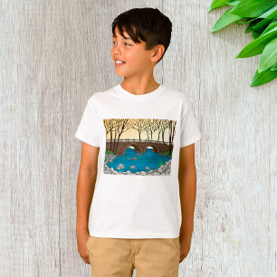 Rustieke stenen brug over de Natuur T-shirt