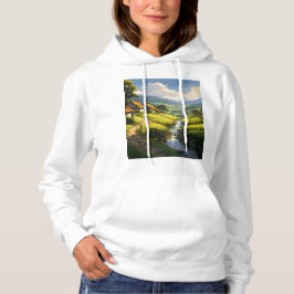 Rustieke stenen huizen dorp hoodie