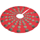 Rustieke stenen mandala op rood kerstboom rok (Gekanteld)