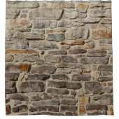 Rustieke stenen muur, getextureerde decor douchegordijn (Voorkant)