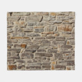 Rustieke stenen muur, getextureerde decor fleece deken (Voorkant (Horizontaal))