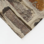 Rustieke stenen muur, getextureerde decor fleece deken (Hoek)