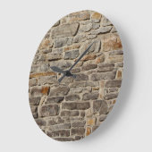 Rustieke stenen muur, getextureerde decor grote klok (Hoek)