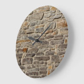 Rustieke stenen muur, getextureerde decor grote klok (Hoek)