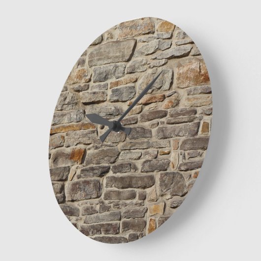 Rustieke stenen muur, getextureerde decor grote klok (Hoek)