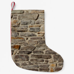 Rustieke stenen muur, getextureerde decor kleine kerstsok