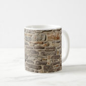Rustieke stenen muur, getextureerde decor koffiemok (Voorkant rechts)