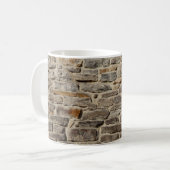 Rustieke stenen muur, getextureerde decor koffiemok (Voorkant links)