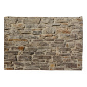 Rustieke stenen muur, getextureerde decor kussensloop (Achterkant)