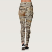 Rustieke stenen muur, getextureerde decor leggings (Achterkant)