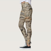 Rustieke stenen muur, getextureerde decor leggings (Links)