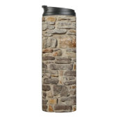 Rustieke stenen muur, getextureerde decor thermosbeker (Geroteerd rechts)