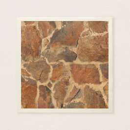 Rustieke Stenen Muur Structuur Geologie Warme Glow Servetten