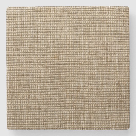 Rustieke stenen onderzetter – burlap- en natuurpat (Voorkant)