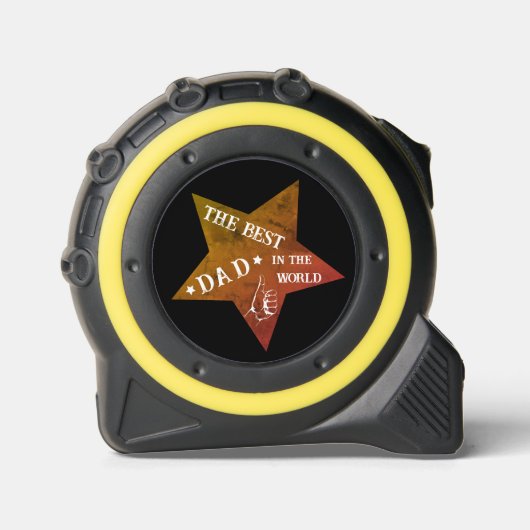 Rustieke Ster De Beste Papa Van De Wereld Rolmaat (Voorkant)