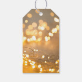 Rustieke ster en kerstverlichting cadeaulabel (Achterkant)