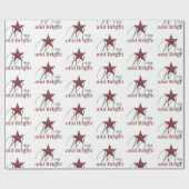 Rustieke ster Kerst & Licht Cadeaupapier (Vlak)