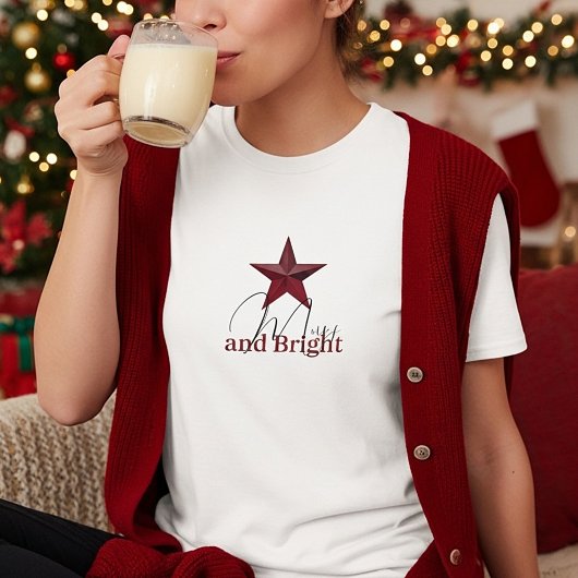Rustieke ster Kerst & Licht  T-shirt